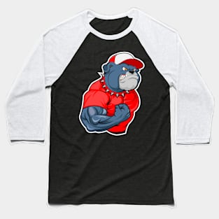 Strong Angry bulldog as a bodybuilder Baseball T-Shirt